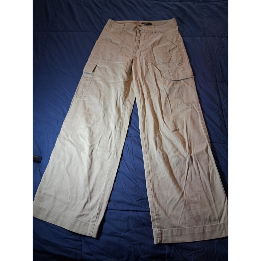 Forever 21 women's carpenter wide leg pants Beige Size‎ Medium 28 Waist